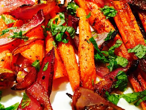 Whole Roasted Carrots With Cumin And Mint