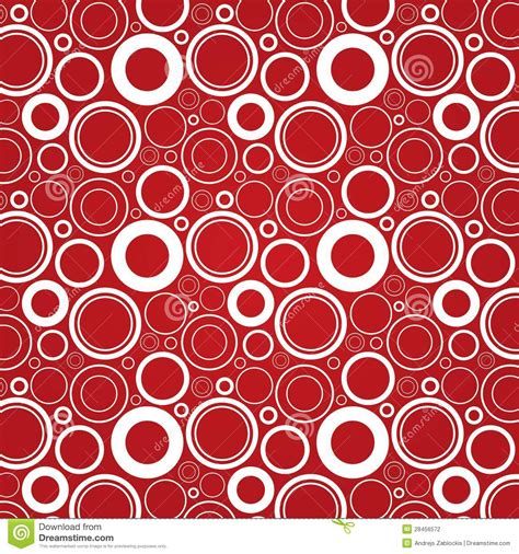 White Circles On A Red Background Stock Vector Illustration Of