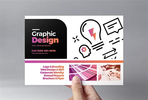 Graphic Design Agency Poster Template For Photoshop Illustrator