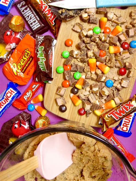 Leftover Halloween Candy Cookies Candy Bar Cookies The Lindsay Ann