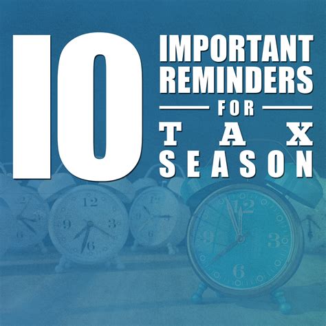 Important Reminders For Tax Season Rossman Tax Service
