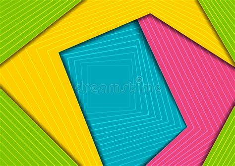 Colorful Curved Stripes And Lines Abstract Geometric Corporate
