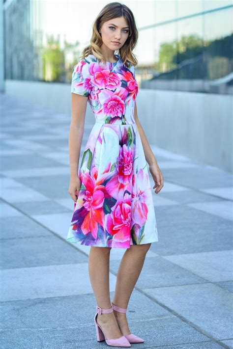 floral dress flower dress summer dress beach dress elegant dress romantic dress knee