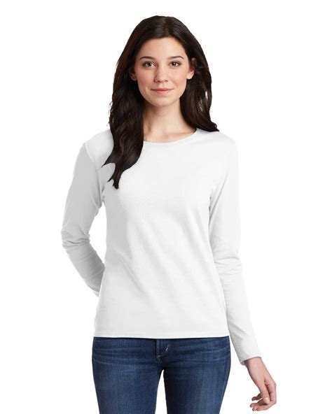 Gildan 5400l Ladies Heavy Cotton 100 Cotton Long Sleeve T Shirt On Discount