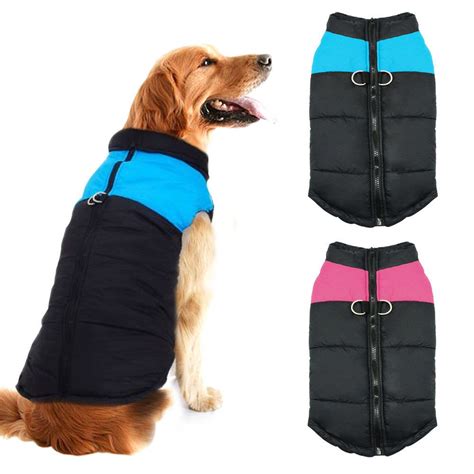 Dog Clothes For Big Dogs Waterproof Winter Warm Dog Coat Jacket Vest