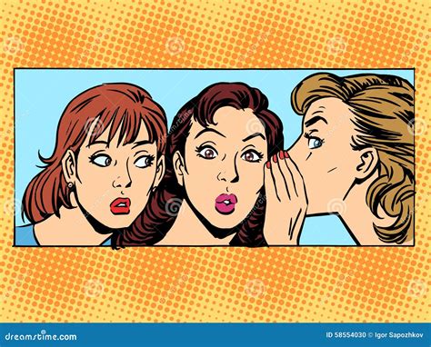 Gossip Woman Girlfriend Stock Vector Illustration Of Frame 58554030