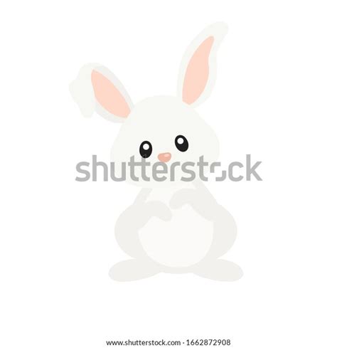 Cute Bunny Front Facing Illustration On Stock Vector Royalty Free