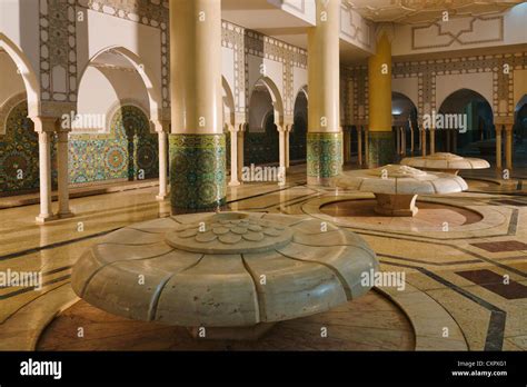 Inside Hassan Ii Mosque Casablanca Morocco Stock Photo Alamy