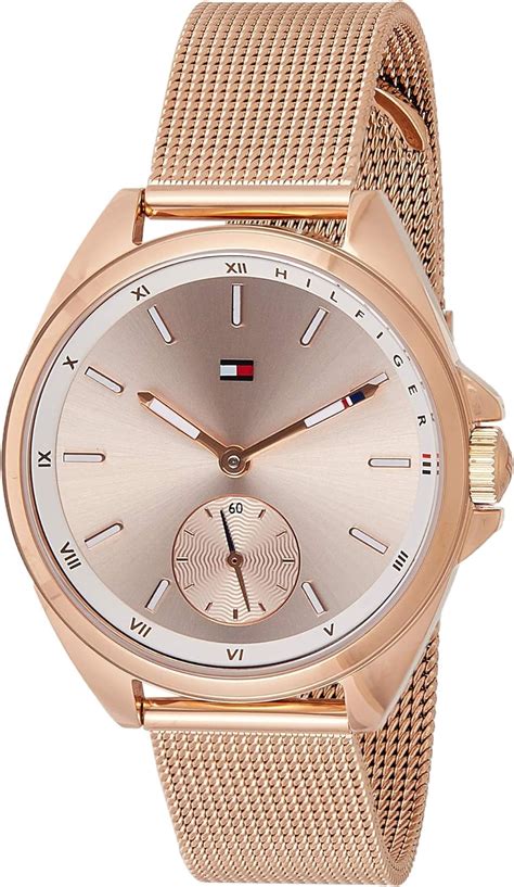 Tommy Hilfiger Womens Analogue Classic Quartz Watch With Rose Gold