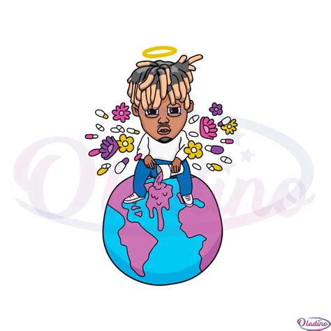Juice Wrld Globe Svg Cutting File For Personal Commercial Uses