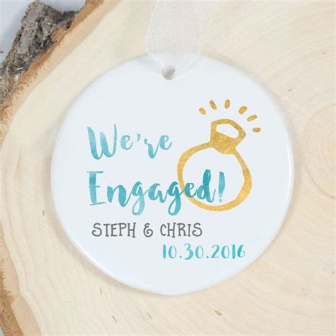 Engagement Ornament Were Engaged Ornament Personalized Etsy Uk