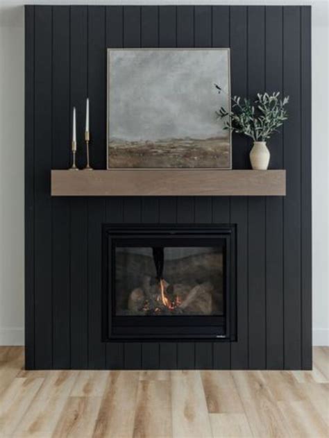 15 Beautiful Black Shiplap Fireplace Ideas Nikkis Plate