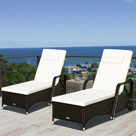 Chaise Lounge Chair Outdoor Eliana Outdoor 6pc Brown Wicker Chaise