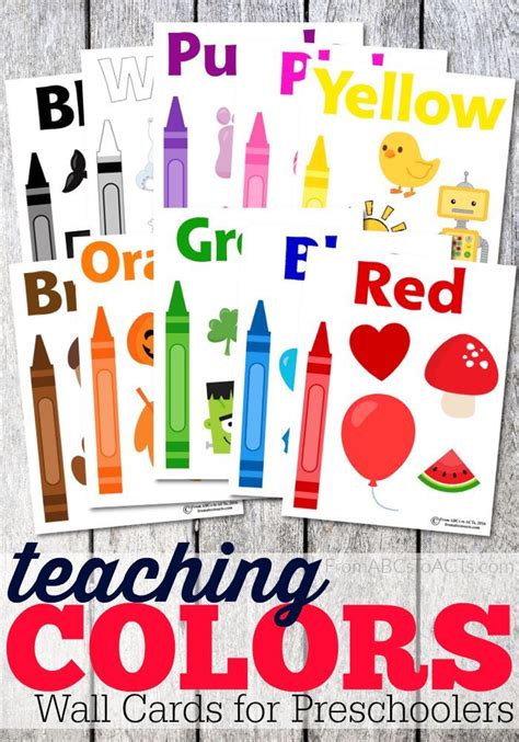 Color Posters For Toddlers And Preschoolers Teaching Colors