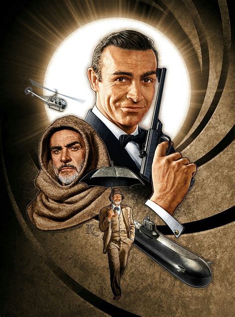 Sean Connery Movie Art Repin James Bond Actors 007 James Bond James