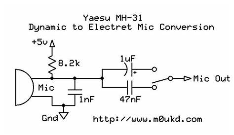 Yaesu MH-31 Electret Condenser Mic Modification – M0UKD – Amateur Radio