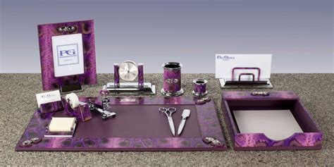Purple Desk Accessory Set Large Home Office Furniture Check More At