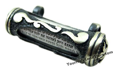 Gold Plated Mezuzah Pendant With Shema Yisrael Scroll Yourholylandstore