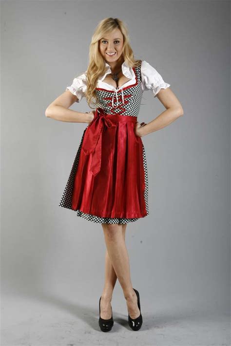 3 piece dirndl with polka dots dirndl dress traditional dresses low cut blouses