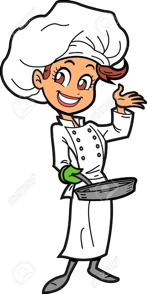 Female chef preparing a sushi restaurant in the kitchen. animated female chefs - Google Search | Cartoon chef ...