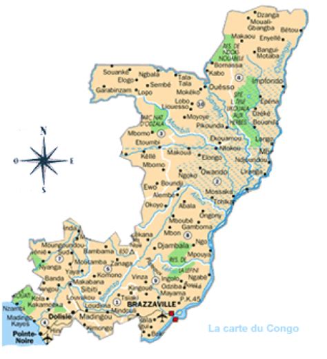 Carte Du Congo Brazzaville