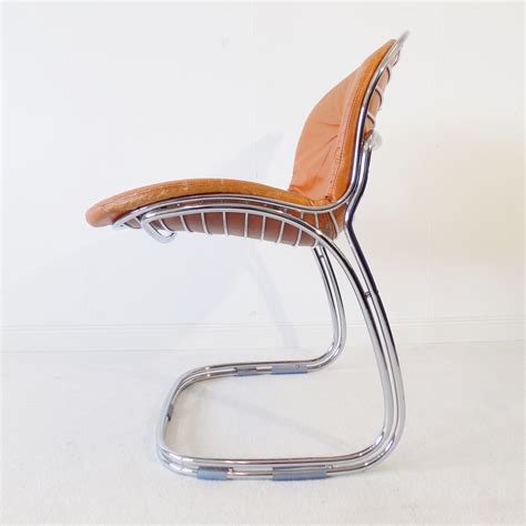 Sabrina Leather Dining Chair By Gastone Rinaldi For Rima 1970s 126367