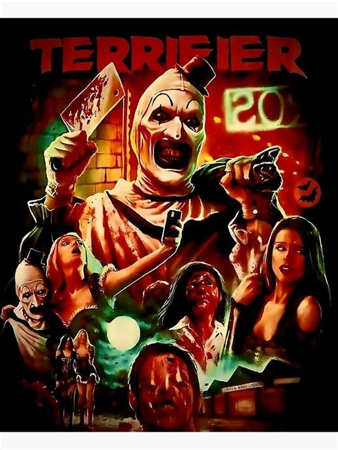 Terrifier Horror Movie Art The Clown Poster By Printeddesignzz