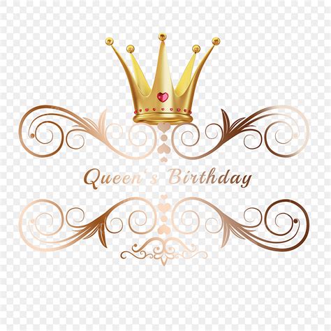 Queen Crown Hd Transparent Line Border Queens Birthday Crown Element