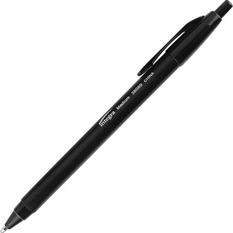 Integra Retractable Ballpoint Pen Medium Point Black Ita38089