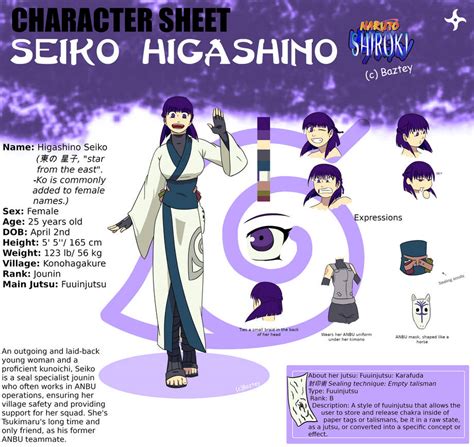 Naruto Oc Sheet Seiko Higashino By Baztey On Deviantart