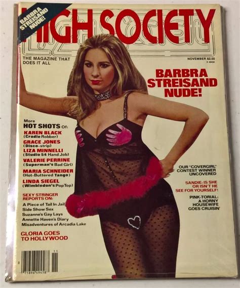 High Society November 1979 Barbra Streisand Rare Magazine Vintage Barbra Streisand High