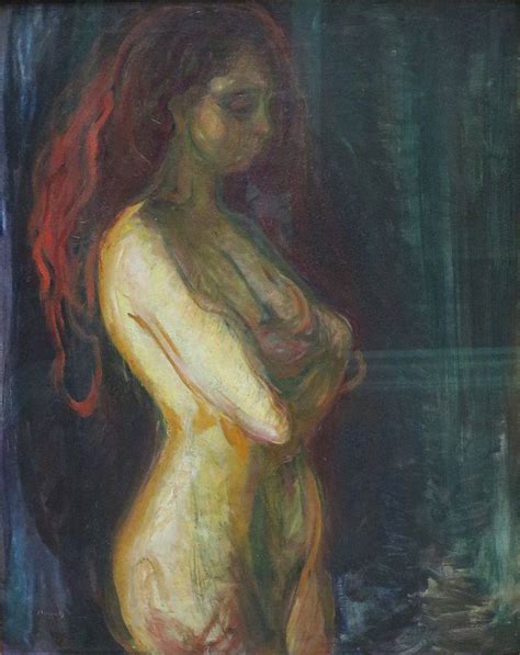 Edvard Munch Nude In Profile Towards The Right Cheap Munch Oil Painting Reproductions On Canvas