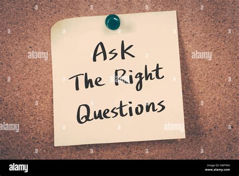 Ask The Right Questions Stock Photo Alamy