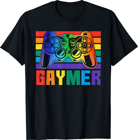 Gaymer Gay Pride Rainbow Gamer Gaming Lgbtq T Shirt Men Buy T Shirt