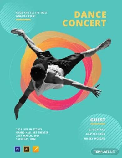 Dance Poster 40 Free Templates In PSD InDesign