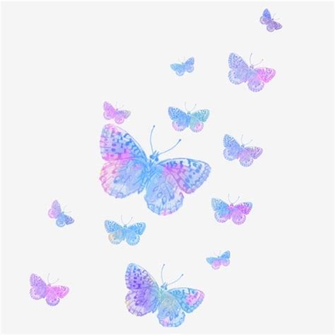 Floating Butterfly Blue Pink Decorative Pattern Background Material