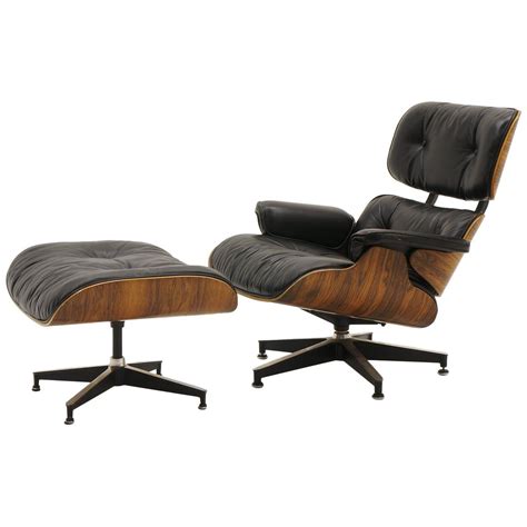 Eames Lounge Chair 670 And Ottoman 671 Rosewood And Restored Black