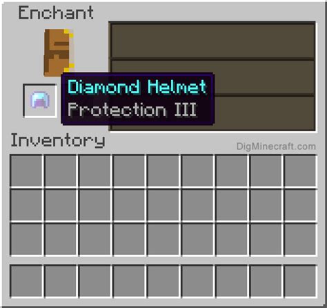 How To Make An Enchanted Diamond Helmet In Minecraft