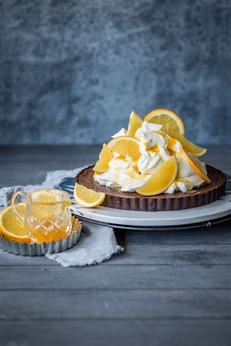 Flour tortillas cut into small rounds and glazed with cinnamon sugar puff up and get caramelized and crispy in the oven. Double Chocolate Orange Tart | Queen Fine Foods | This ...