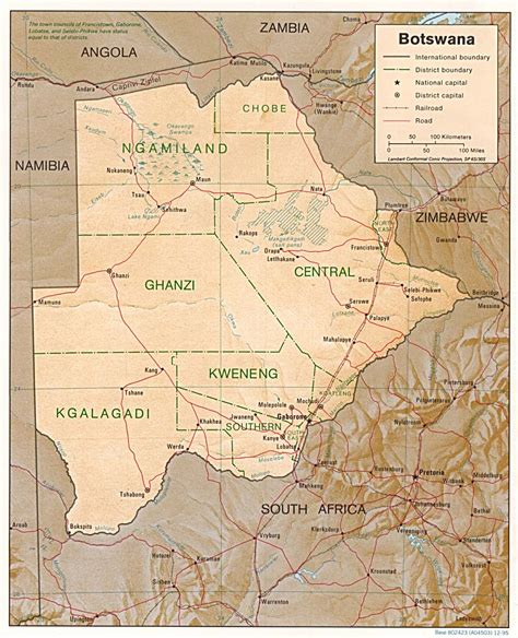 خريطة بوتسوانا جولة
