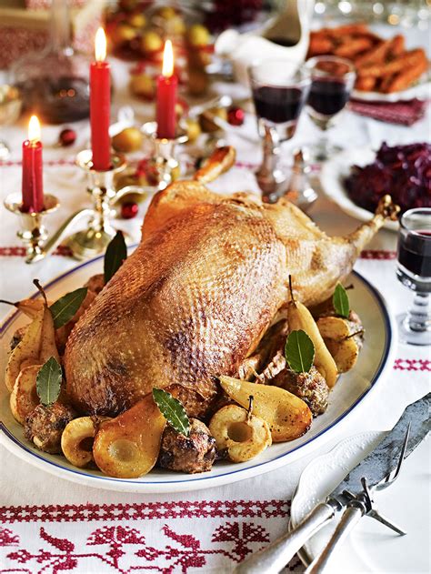 It contains a small present, paper hat and a joke. Maple-glazed roast goose - delicious. magazine
