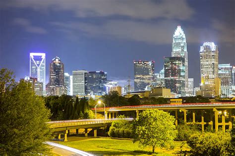 Royalty Free Charlotte Skyline Night Pictures Images And Stock Photos