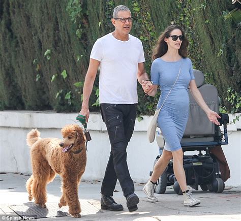 jeff goldblum and pregnant wife emilie livingston walk hand in hand in hollywood daily mail online