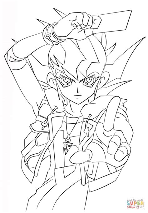 Zexal From Yu Gi Oh Coloring Page Free Printable Coloring Pages