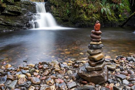 Stones Stack At Waterfall Stock Image Image Of Stack 239392089