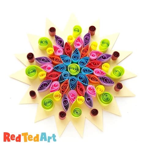 Paper Quilled Rangoli Pattern For Diwali With Kids