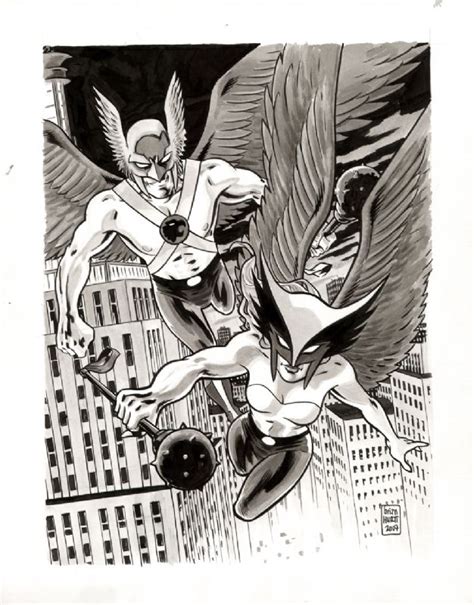 Hawkman And Hawkgirl By Brian Hurtt Drawing Superheroes Hawkgirl Hawkman