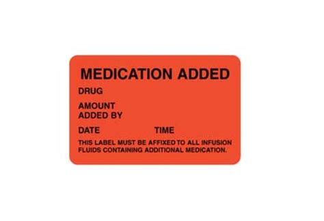 Iv Label Medication Added 1 716 X 2 14