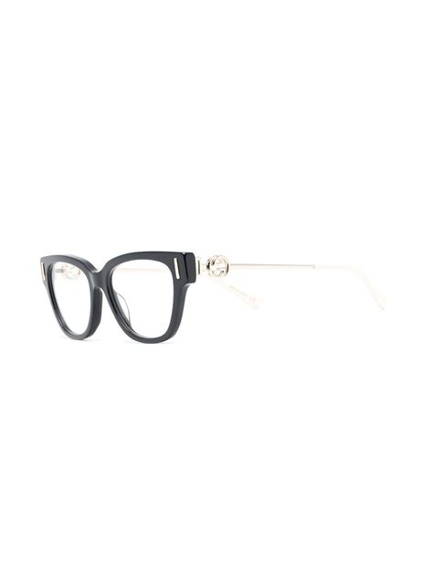 gucci eyewear square frame clear glasses farfetch