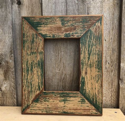 Rustic X Distressed Reclaimed Wood Frame Farm Decor Picture Frame